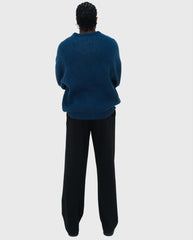 Minimal Logo Knit Navy