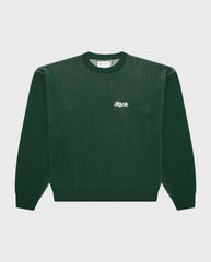 Ribbed Flower Knit Green