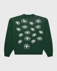 Arbor Antwerp Ribbed Flower Knit Green