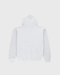 Blue Overlay Hoodie Grey