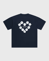 Faded Flower T-shirt Blue
