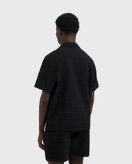 Fine Check Camp Shirt Black