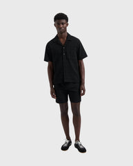 Fine Check Camp Shirt Black