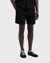 Olaf Fine Check Short Black