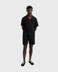 Fine Check Camp Shirt Black