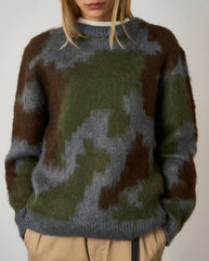 Mohair Sweater Jungle Camo