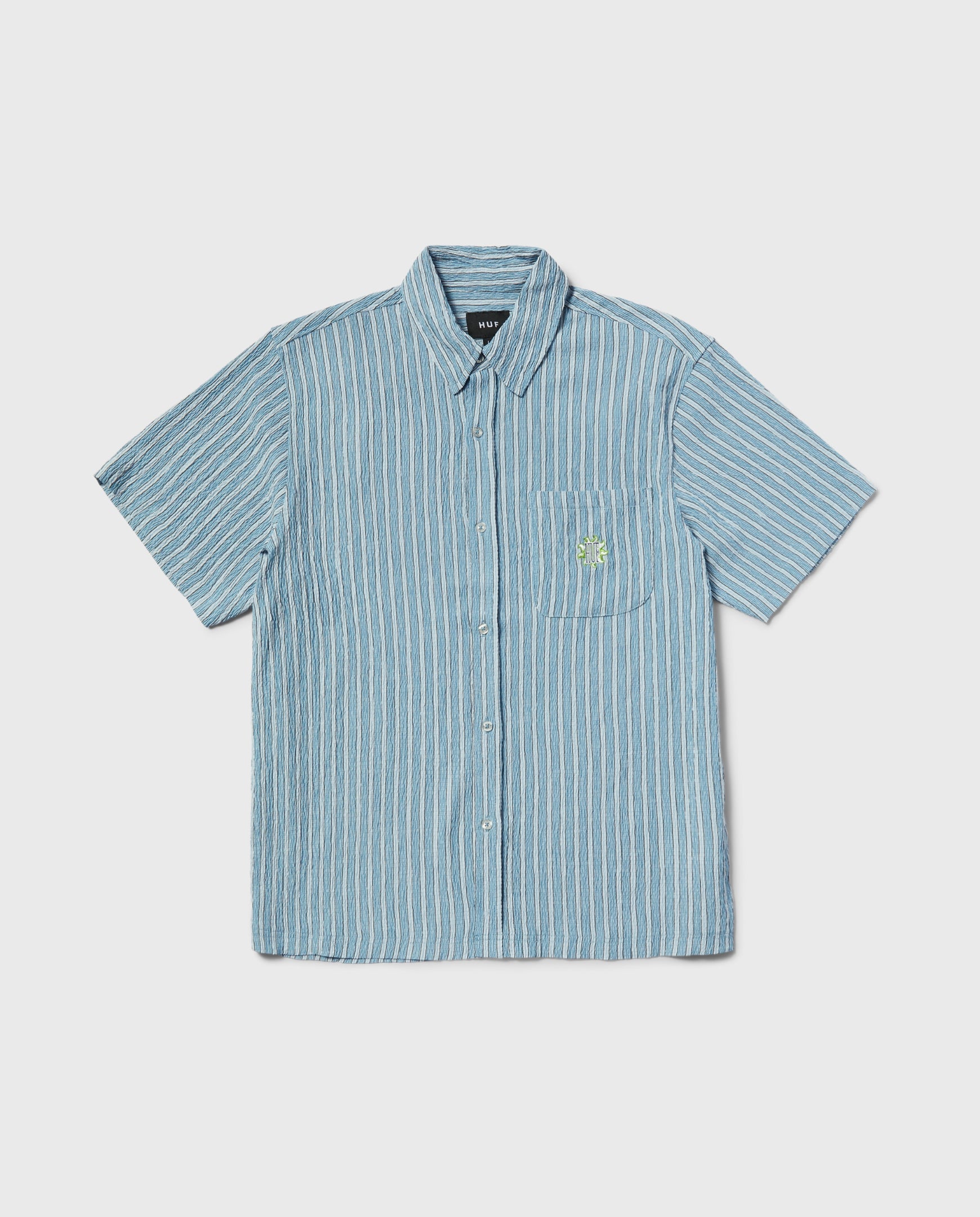 HUF Apollo Striped Shirt Pool Blue