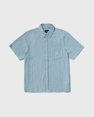 HUF Apollo Striped Shirt Pool Blue