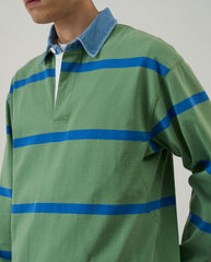 Langdon Rugby Shirt Olive / Blue