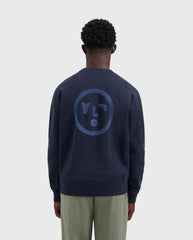 Lined Face Crewneck Navy