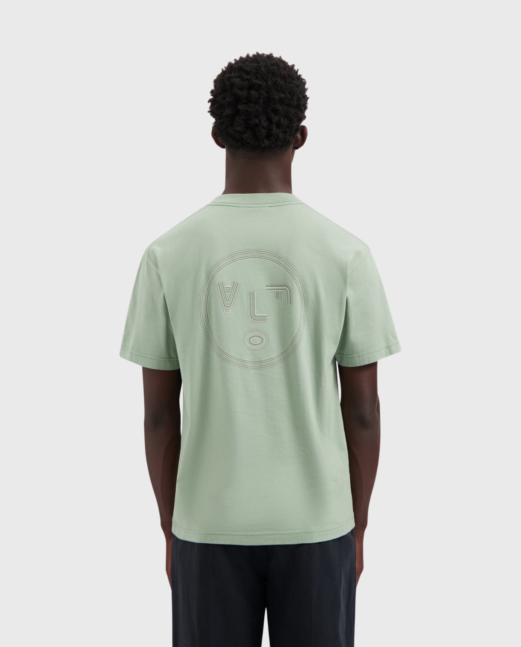 Lined Face T-Shirt Green Milieu