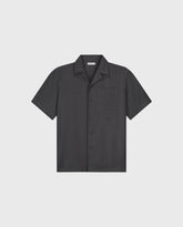 Linen Blend Shirt Charcoal Olaf