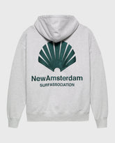 Logo Hoodie Ash/Bottle Green