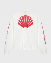 Logo Longsleeve Washed White/Deep Red