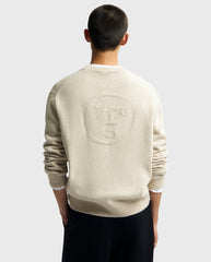 Face Knitted Crewneck Ancient Scroll
