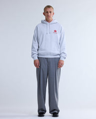 Logo Hoodie Ash/Poppy Red