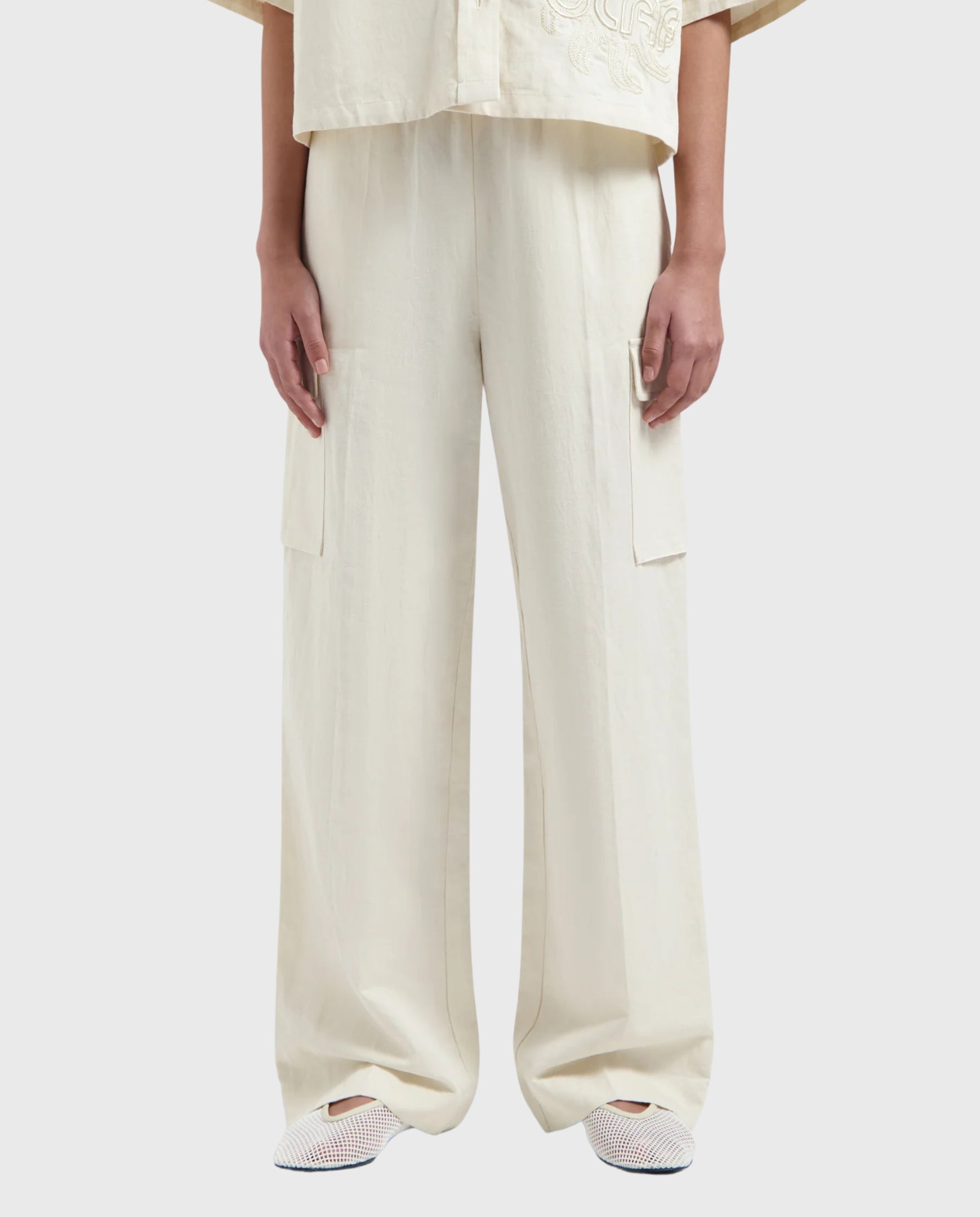 Cotton Linen Cargo Pants