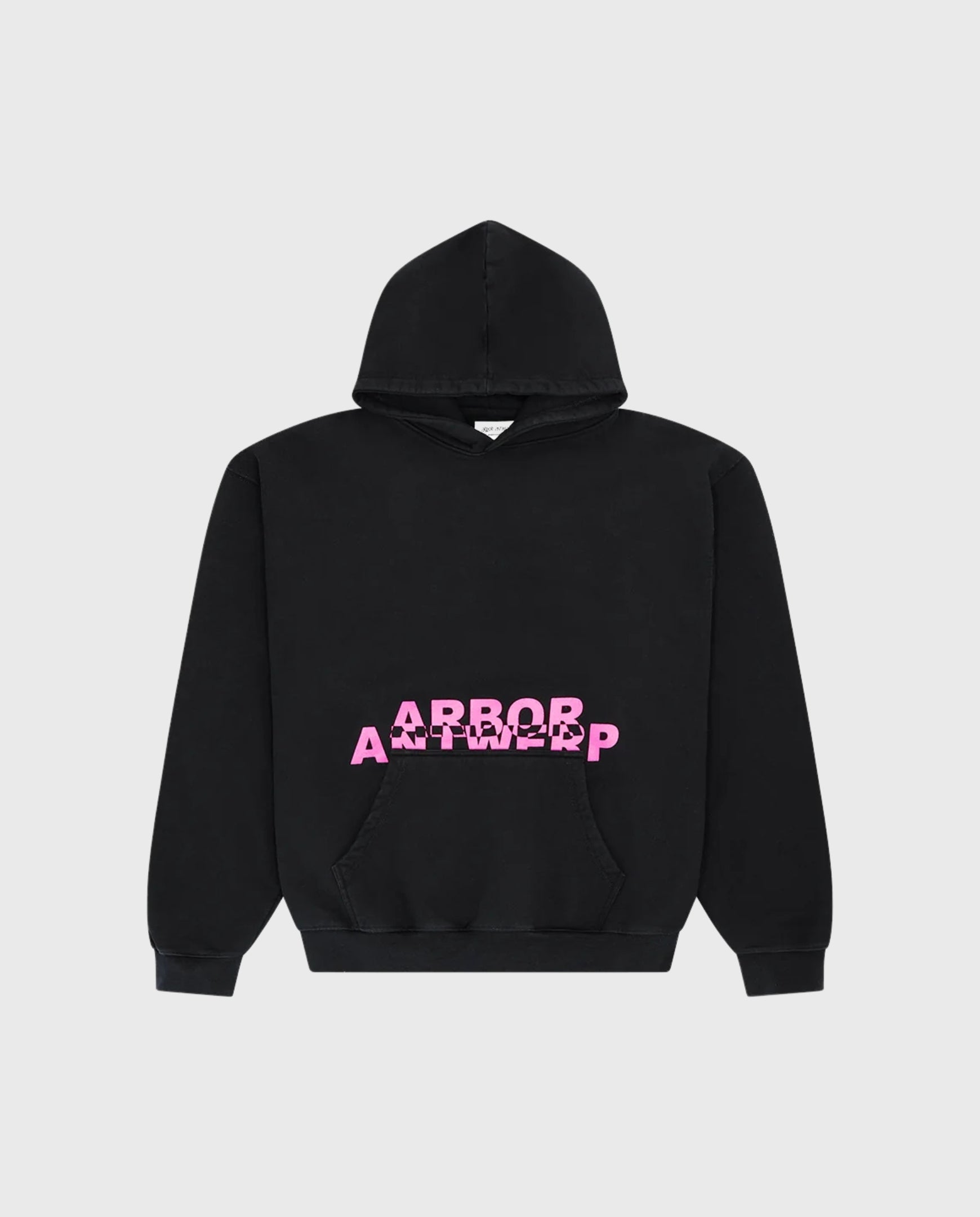 Pink Overlay Hoodie Black Arbor
