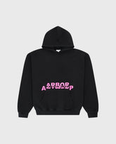 Pink Overlay Hoodie Black Arbor