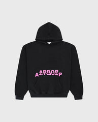Pink Overlay Hoodie Black Arbor