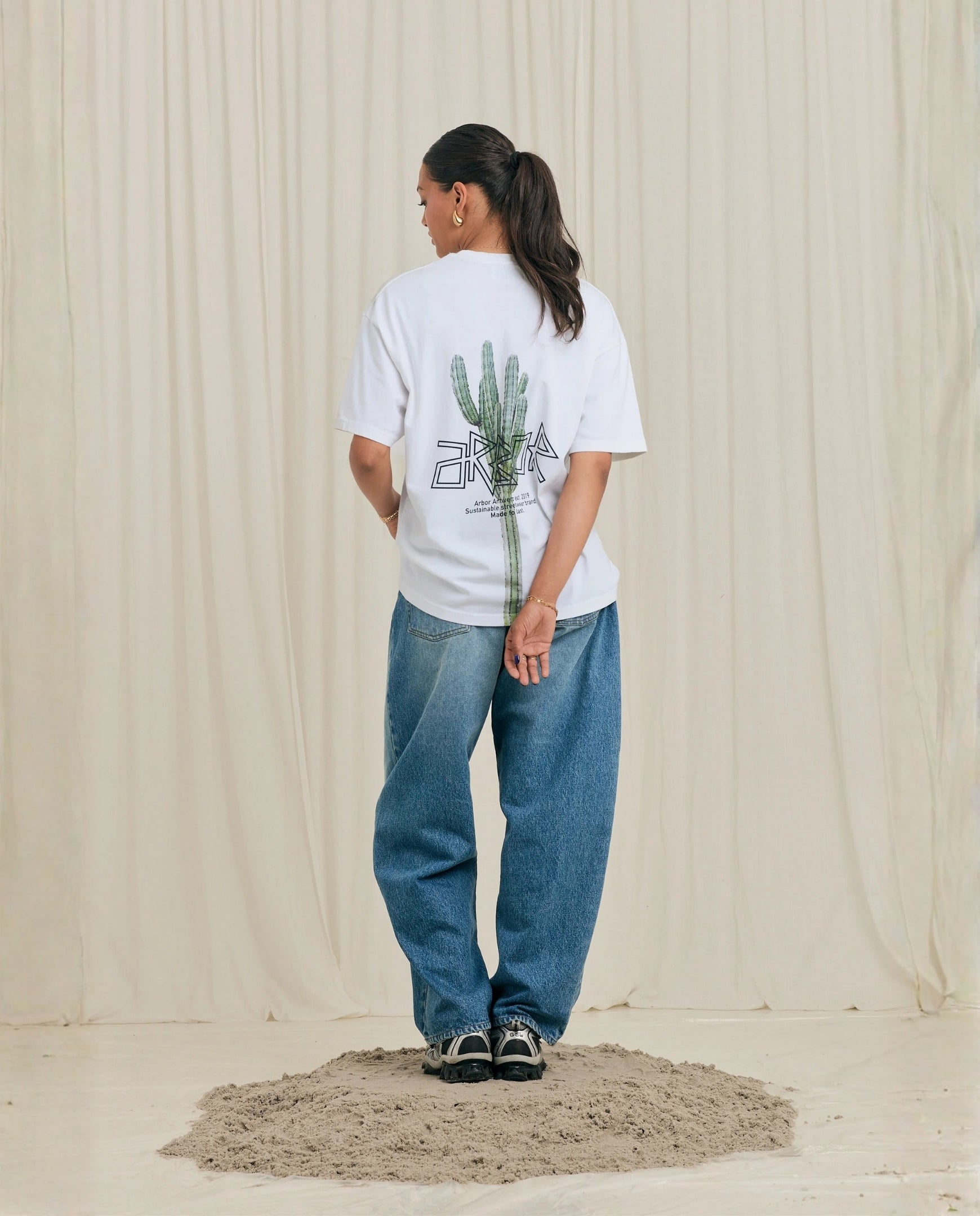 Pixle Cactus White T-shirt