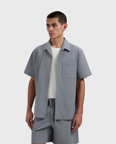 Seersucker Camp Shirts Heather Grey