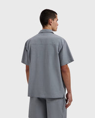 Seersucker Camp Shirts Heather Grey
