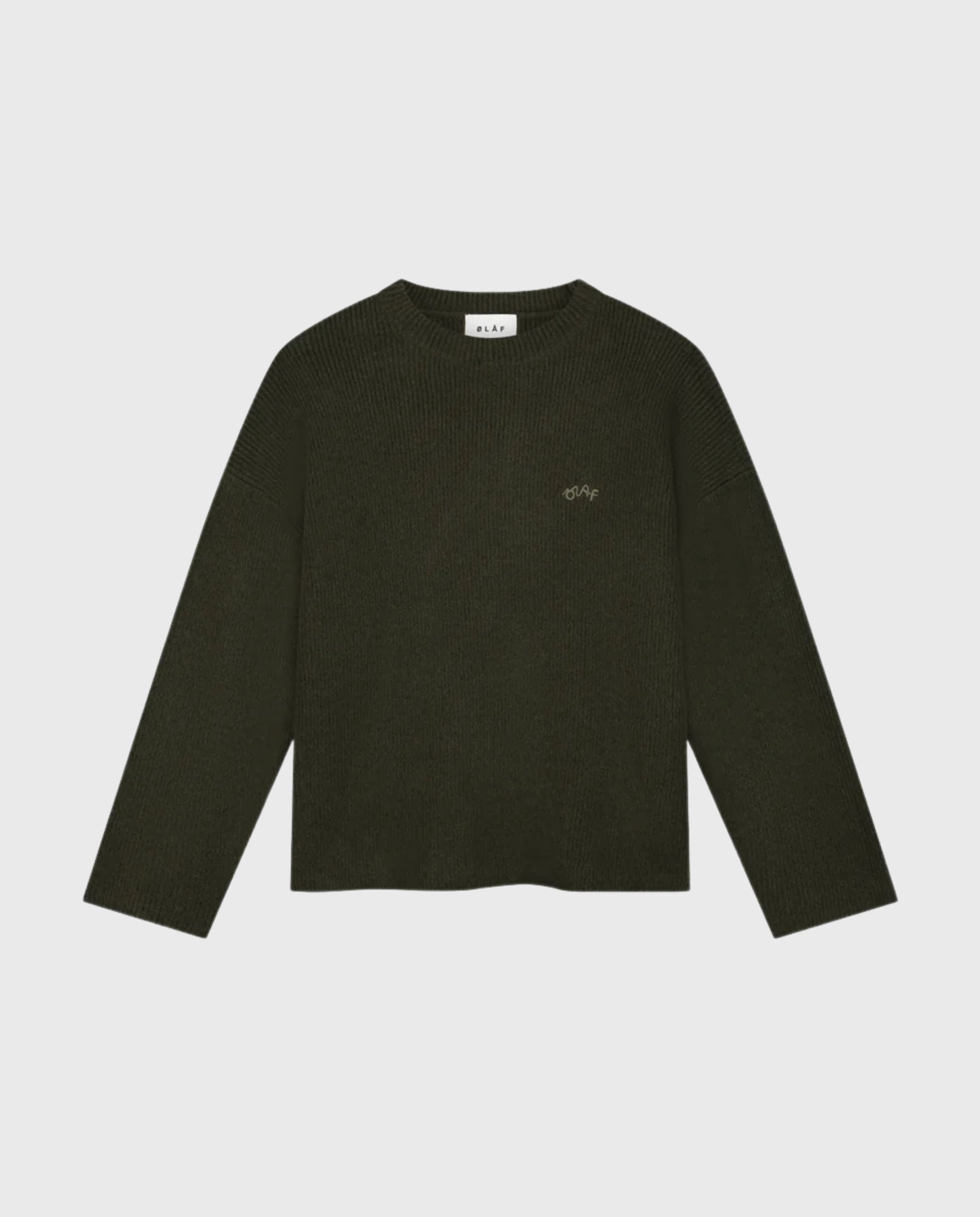 Signature Knitted Crewneck Olive Night