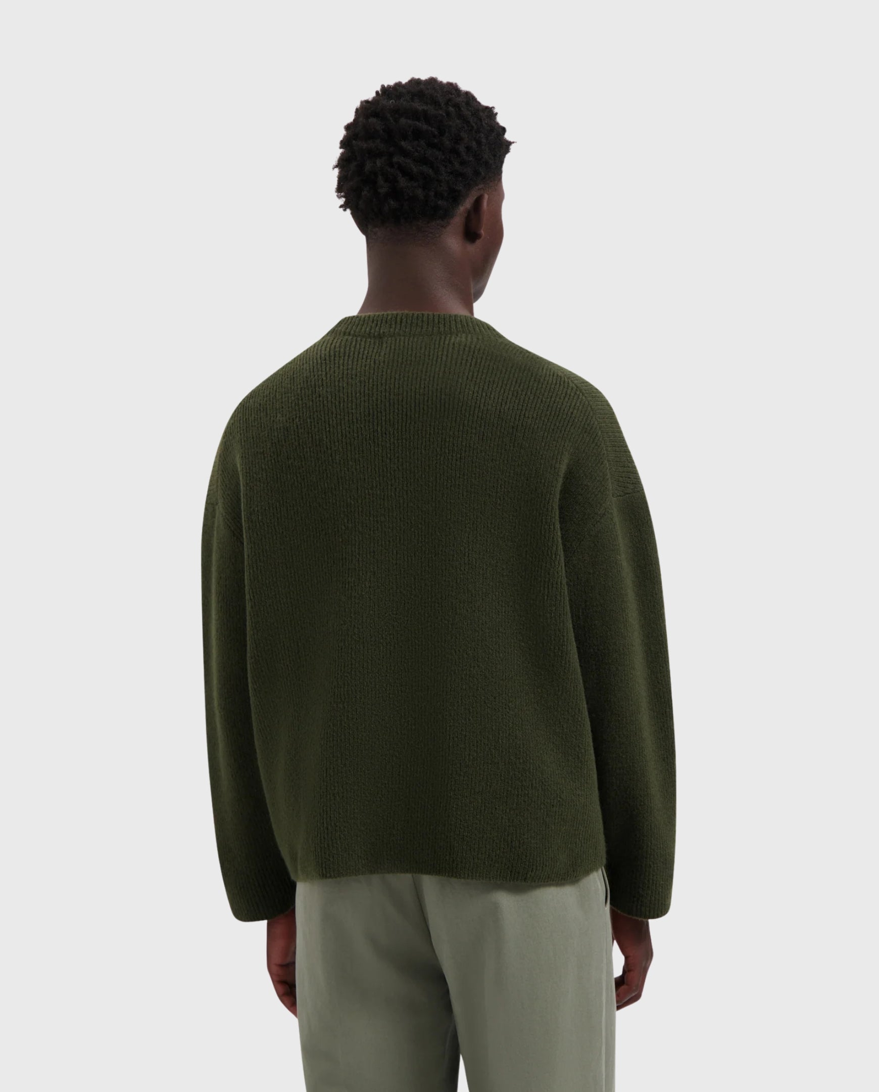 Signature Knitted Crewneck Olive Night