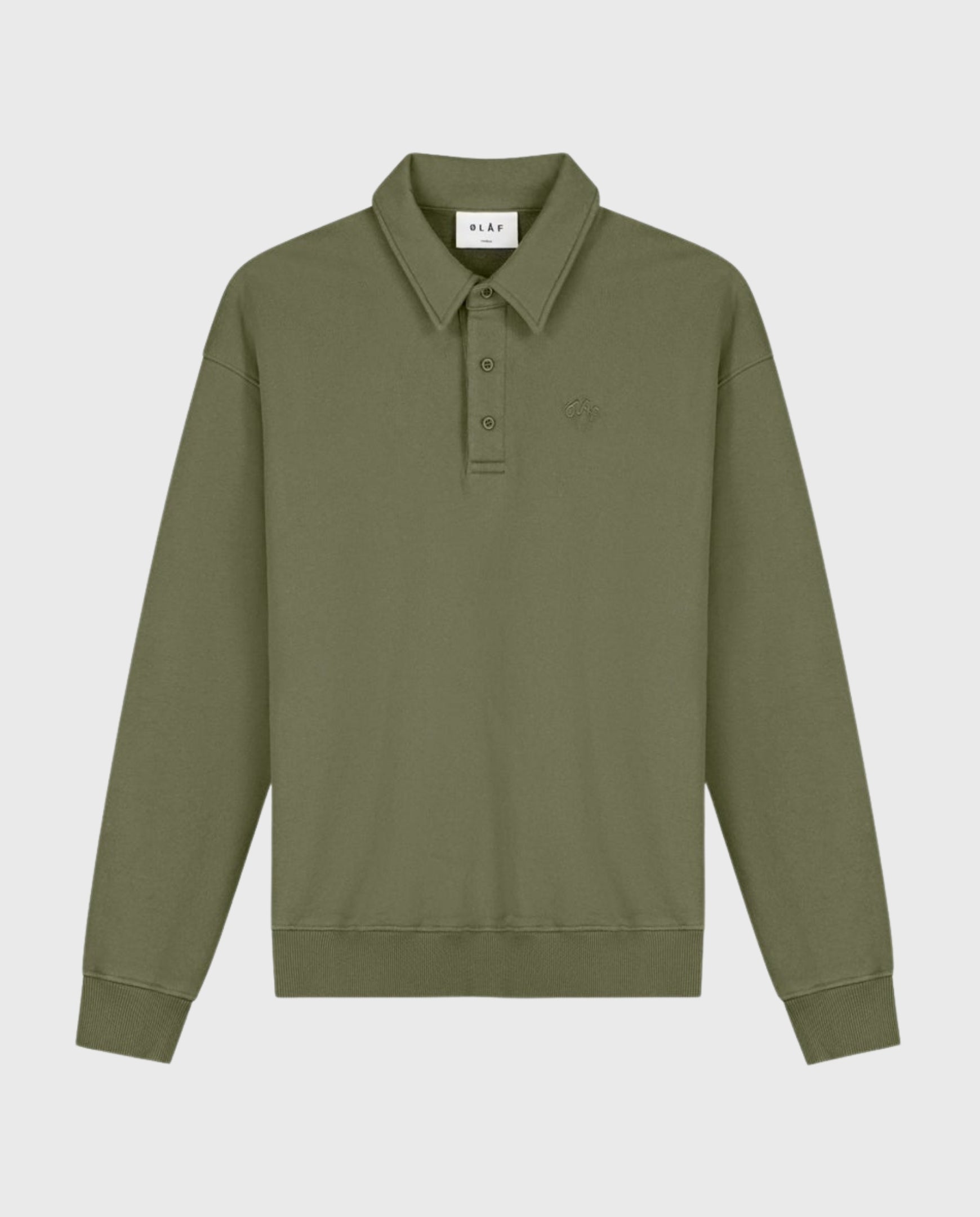 Signature Oversized Polo Olive Night