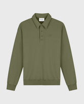 Signature Oversized Polo Olive Night