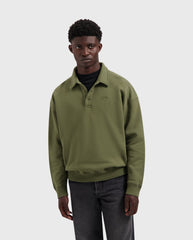 Signature Oversized Polo Olive Night
