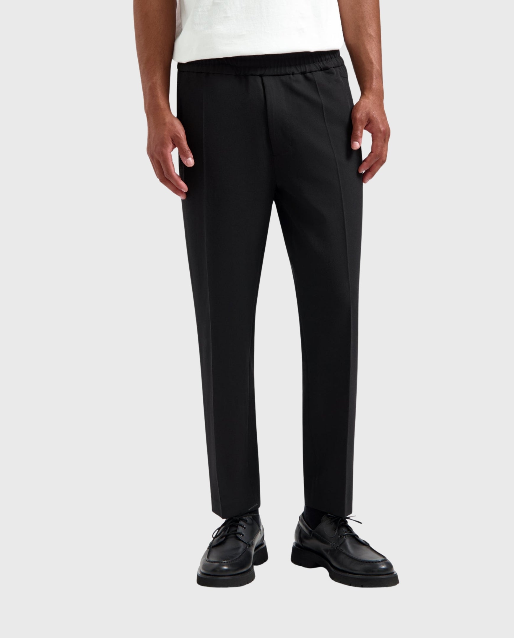 Tailored Slim Elasticated Pants Black
