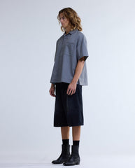 Wijk Shirt Wool Grey W/Pink Pinstripes