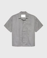 Wijk Shirt Wool Grey W/Pink Pinstripes