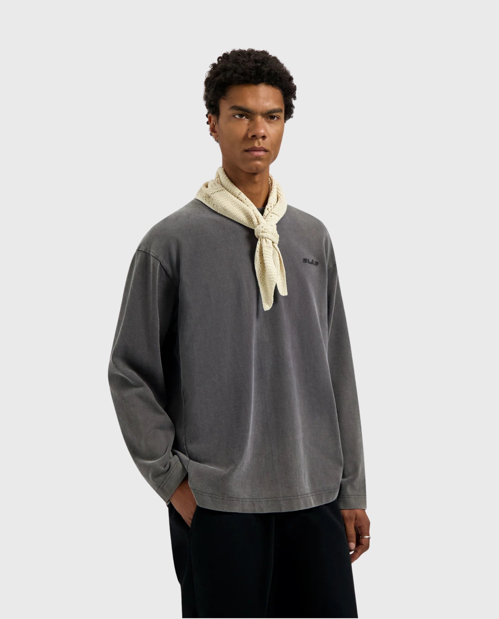 Washed Studio Longsleeve Charcoal