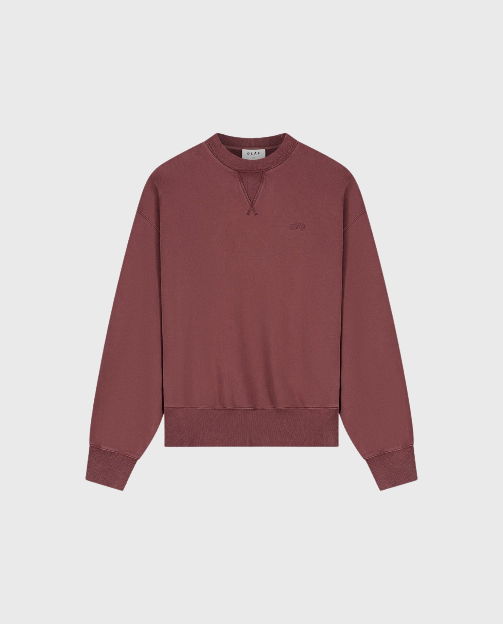 Washed Signature Boxy Crewneck Rum Raisin