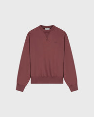 Washed Signature Boxy Crewneck Rum Raisin