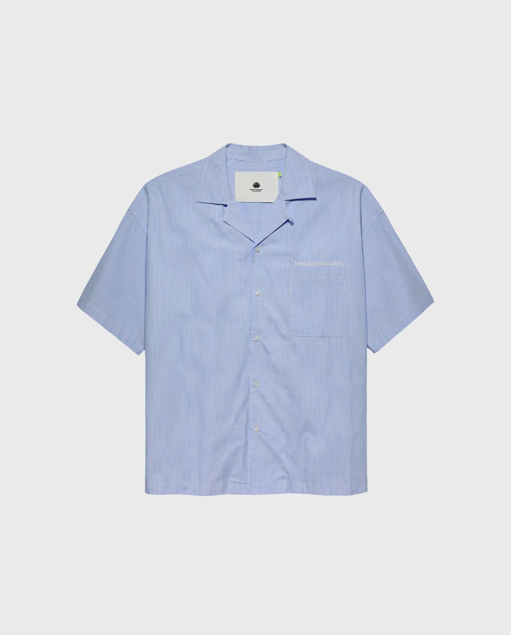 Wijk Shirt White/Blue Stripes