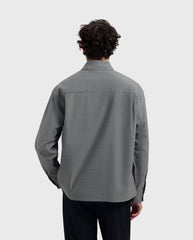 Wool Boxy Shirt Grey