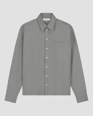 Wool Boxy Shirt Grey