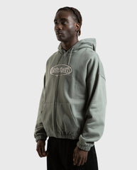 Yard Boxy Zip Hoodie Loden Green