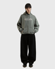 Yard Boxy Zip Hoodie Loden Green