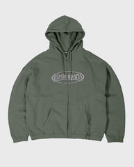 Yard Boxy Zip Hoodie Loden Green