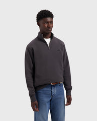 Signature Zip Mock Charcoal