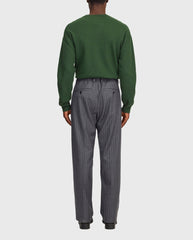 Kay grijs gestreepte pantalon met elastische taille en achterpas