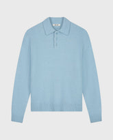 Oversized Knitted Polo Blue