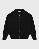 Heart Zip Knit Black