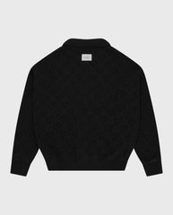 Heart Zip Knit Black