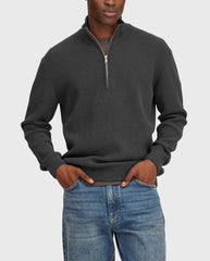 Danny Quarter Zip Charcoal Mist